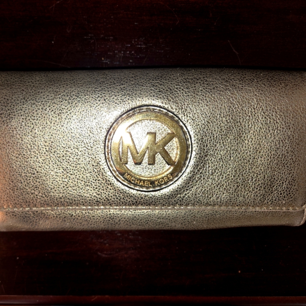 Michael Kors Gold Large Wallet